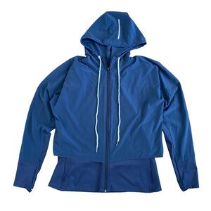 REI CO OP Emergence Jacket Womens L Activewear Navy Blue Track Running Hiking